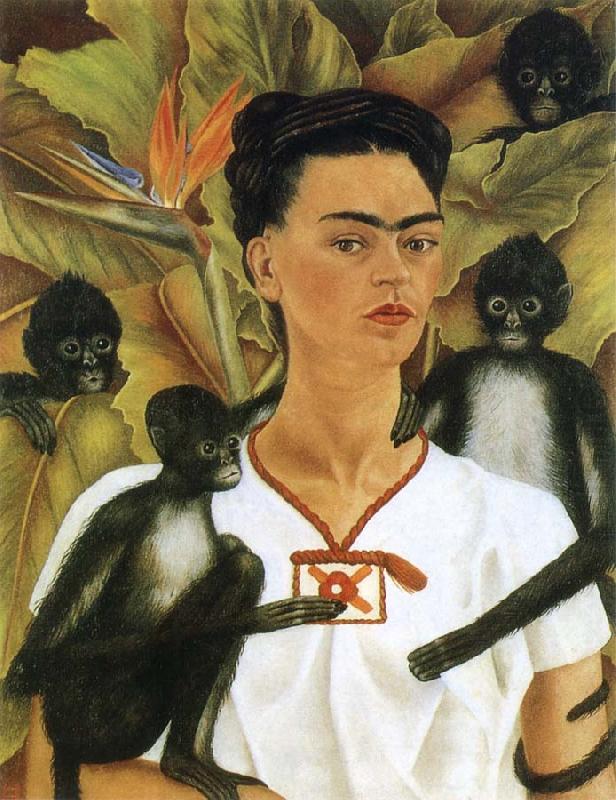 Frida Kahlo The monkey and i oil painting picture